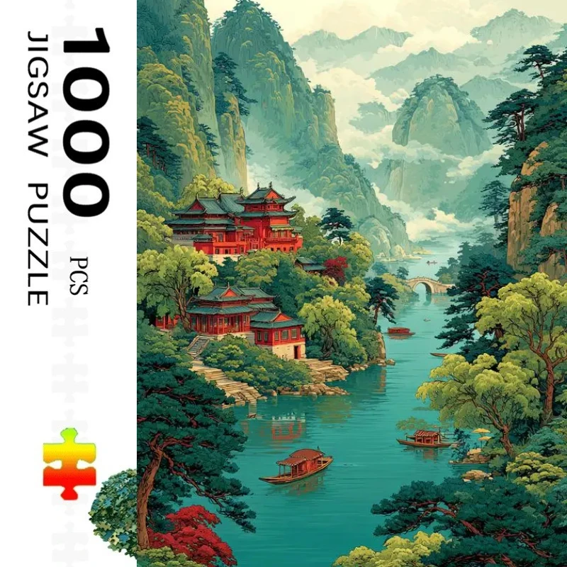 House Sea Scenery New Style Educational Puzzle Difficult Challenge Leisure Decompression Jigsaw Puzzle