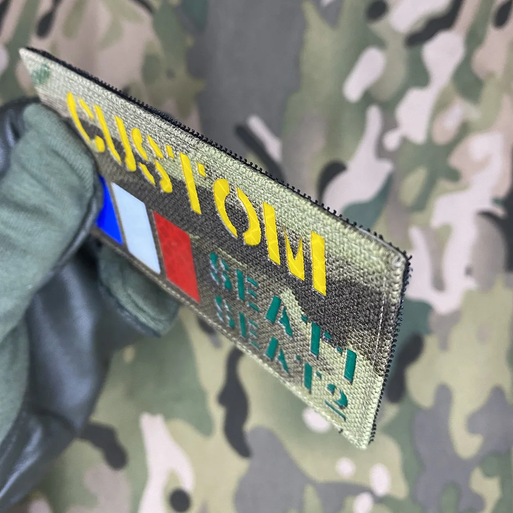 Custom Laser Cut Patch Multi Color Name Radio Call Sign IR IFF Infrared Reflection Reflective Material Luminous Dazzle