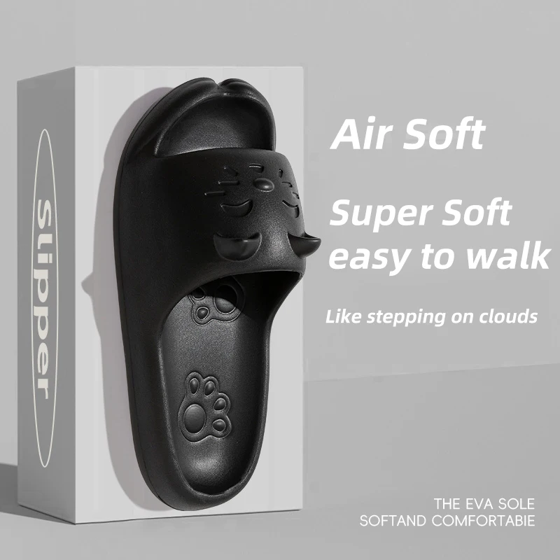 إيفا القط فورتشن شبشب صيفي للنساء المنزل لينة سوليد الانزلاق على الأحذية تصميم جديد القط عزر ملابس داخلية مريحة