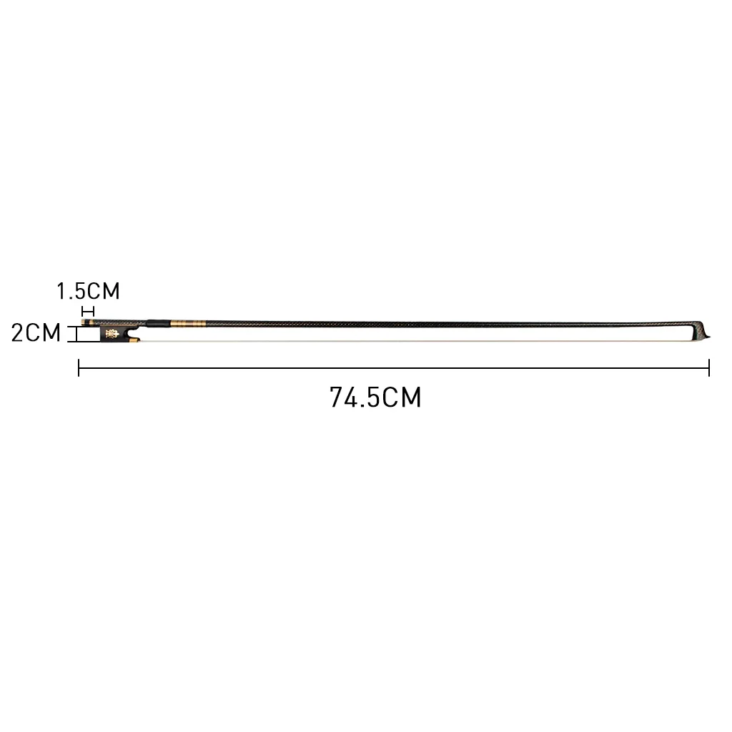 NAOMI Professional 4/4 Size Violin/ Fiddle Bow Golden And Silver Silk Braided Carbon Fiber Bow AAA Grade Horsehair Ebony Frog