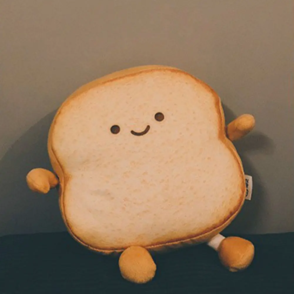 Stuffed Toys Christmas Gift Home Decor Bedroom Decoration Toast Bread  Peluche Doll Stuffed Plushie Bread Slice Pillow