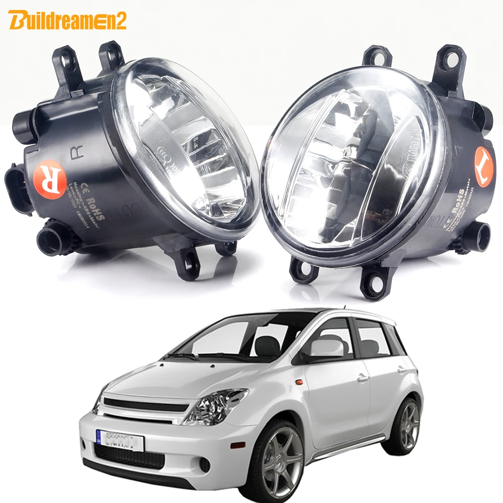 2 Pcs 30W H11 Car Right + Left Fog Light Assembly For Scion xA 2005 2006 LED Fog Driving Lamp DRL Accessories