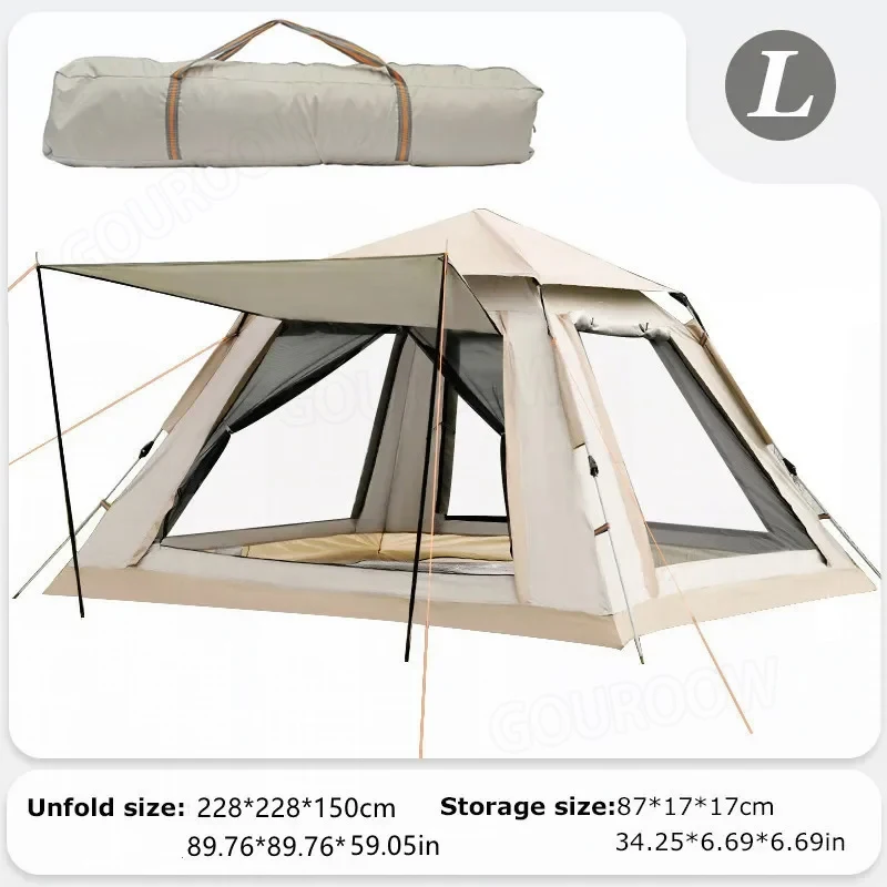 5-8 Person Outdoor Automatic Quick Open Tent Rainfly Waterproof Camping Tent Family Outdoor Instant Setup Tent with Carring Bag