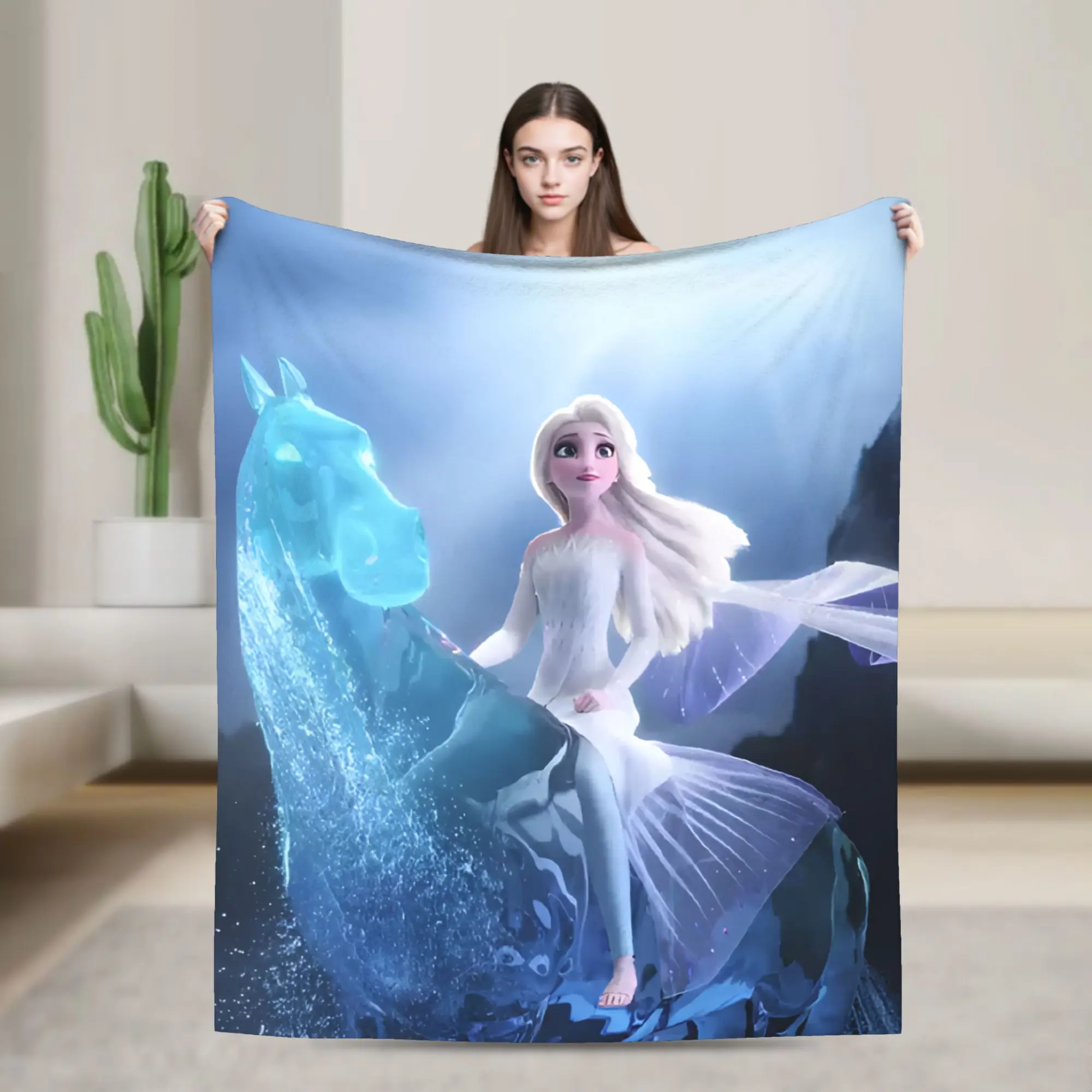

Frozen Group Vintage Warm Blanket Picnic Plush Bedding Throws Funny Couch Bed Flannel Bedspread Sofa Bed Cover