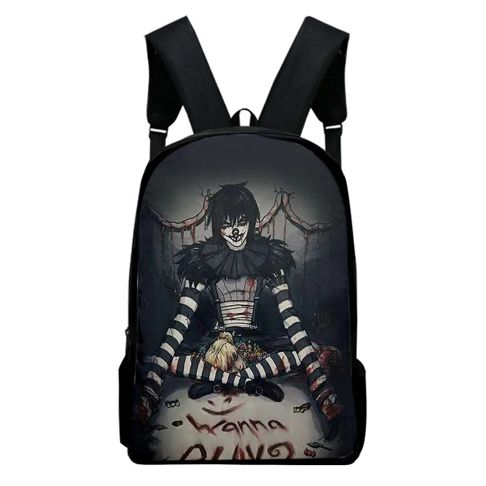 Creepypasta Merch 배낭 학교 가방 성인 키즈 가방 남녀 공용 배낭 2023 캐주얼 스타일 데이 팩, 가방, 덮개 스타일, 다양한 색상