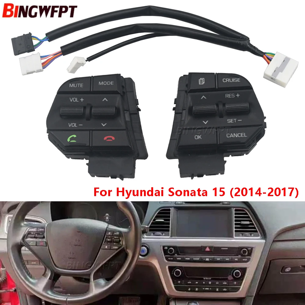 

High Quality Multifunctional Steering Wheel Button Switch For Hyundai SONATA HYBRID 16 2015-2017
