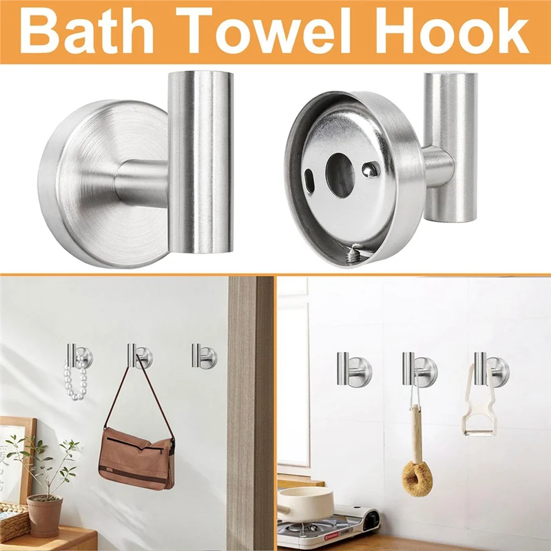 ABNO-Bathroom Hardware Set 5-Piece Toilet Tissue Rack And Towel Ring Set Bathroom Towel Bar Set