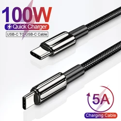 PD 100W Type-C To Type-C Charger Cable For Samsung Huawei Xiaomi Oneplus USB-C Fast Charging For MacBook iPad Pro Data Wire Cord