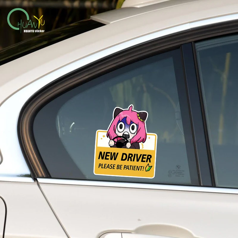 Anime Car Sticker New Driver For Bumper Decoration Cute Peep Spirit Sticker Auto Parts External Accessories Inkjet Vinyl Decals