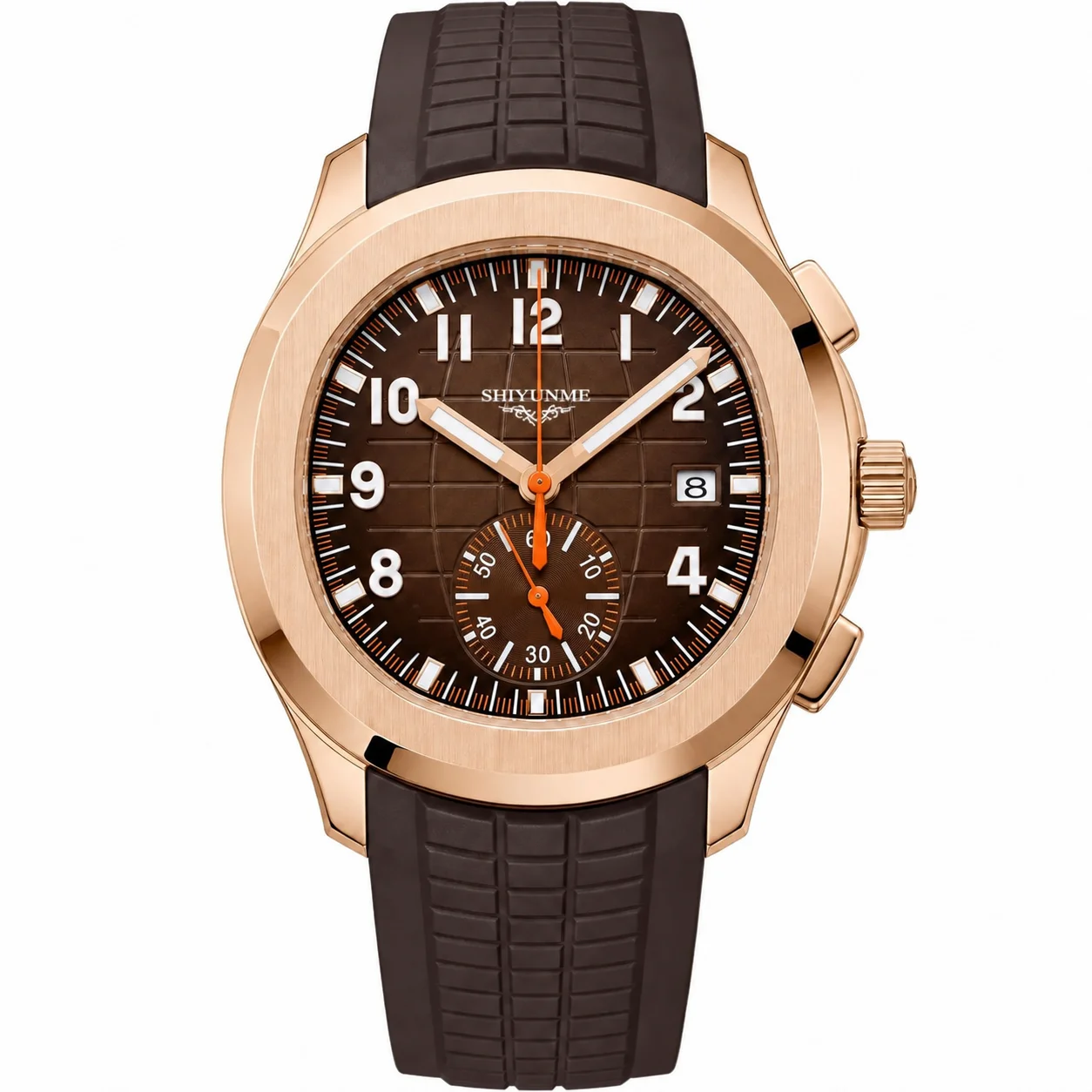41MM Men's Automatic Mechanical Watch, 904L Stainless Steel Case, Full-Featured World Time