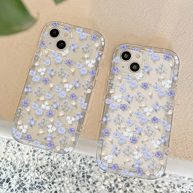 TPU Case For Samsung A15 A56 5G A55 A54 A36 A26 A53 A34 A33 A32 A14 A13 A52 A05 A23 A73 S24 Ultra S25 S23 FE S22 Flower Covers - náhled 6