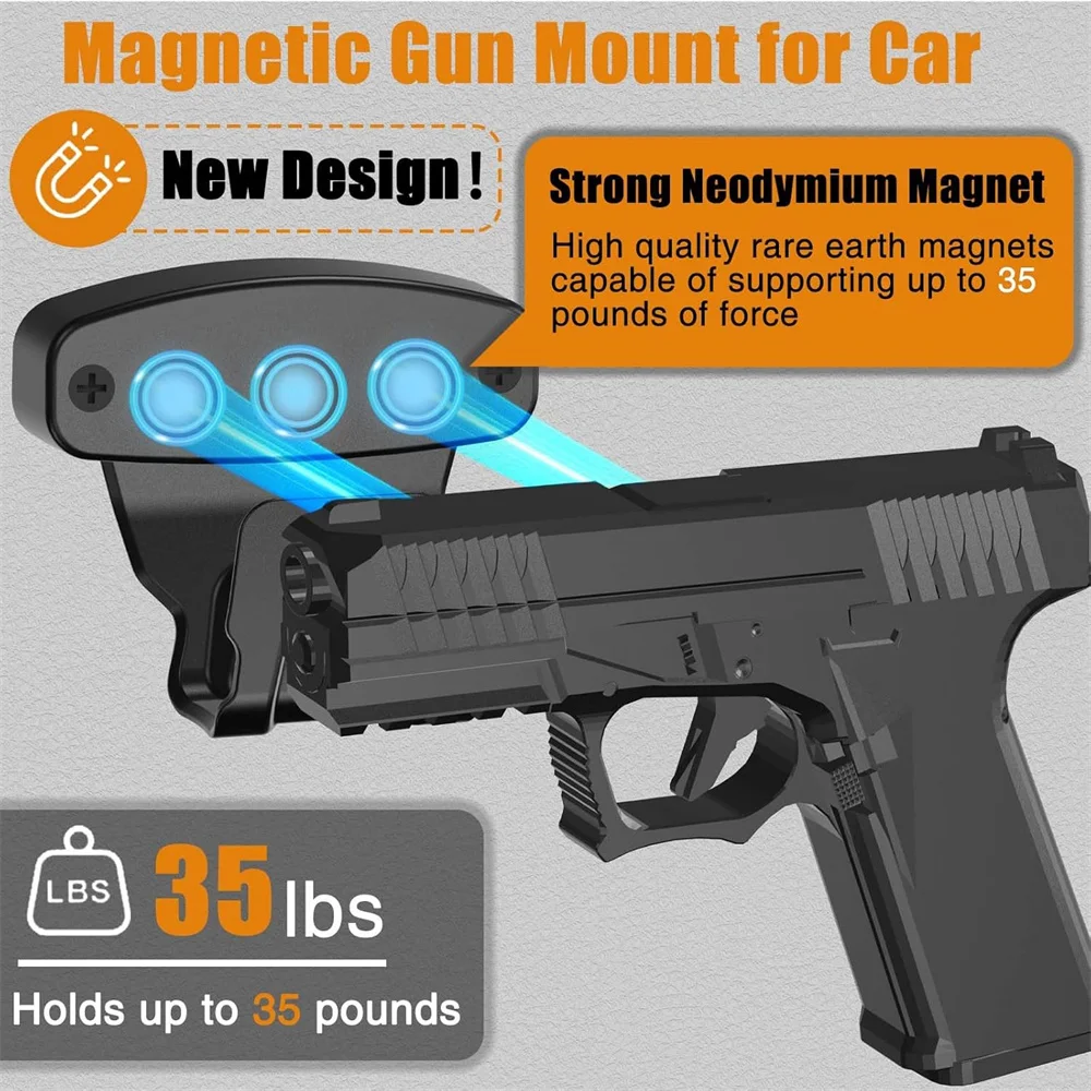 Soporte magnético universal para pistola – Vehicular 35 libras - imagen 4
