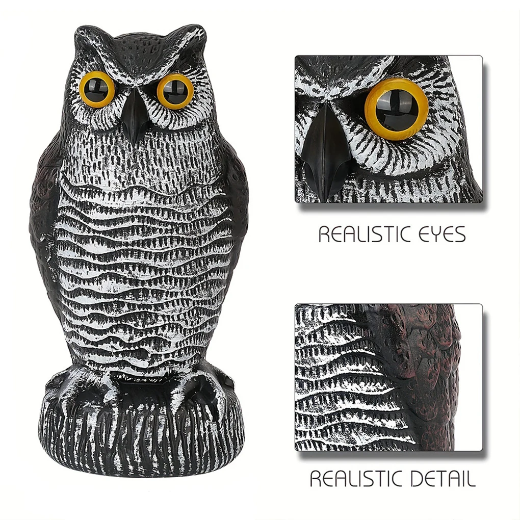 

Owl Bird Deterrent Garden Plastic Sculpture Owls to Keep Birds Away Waterproof Owl to Scare Birds Away Fake Owl for Birds