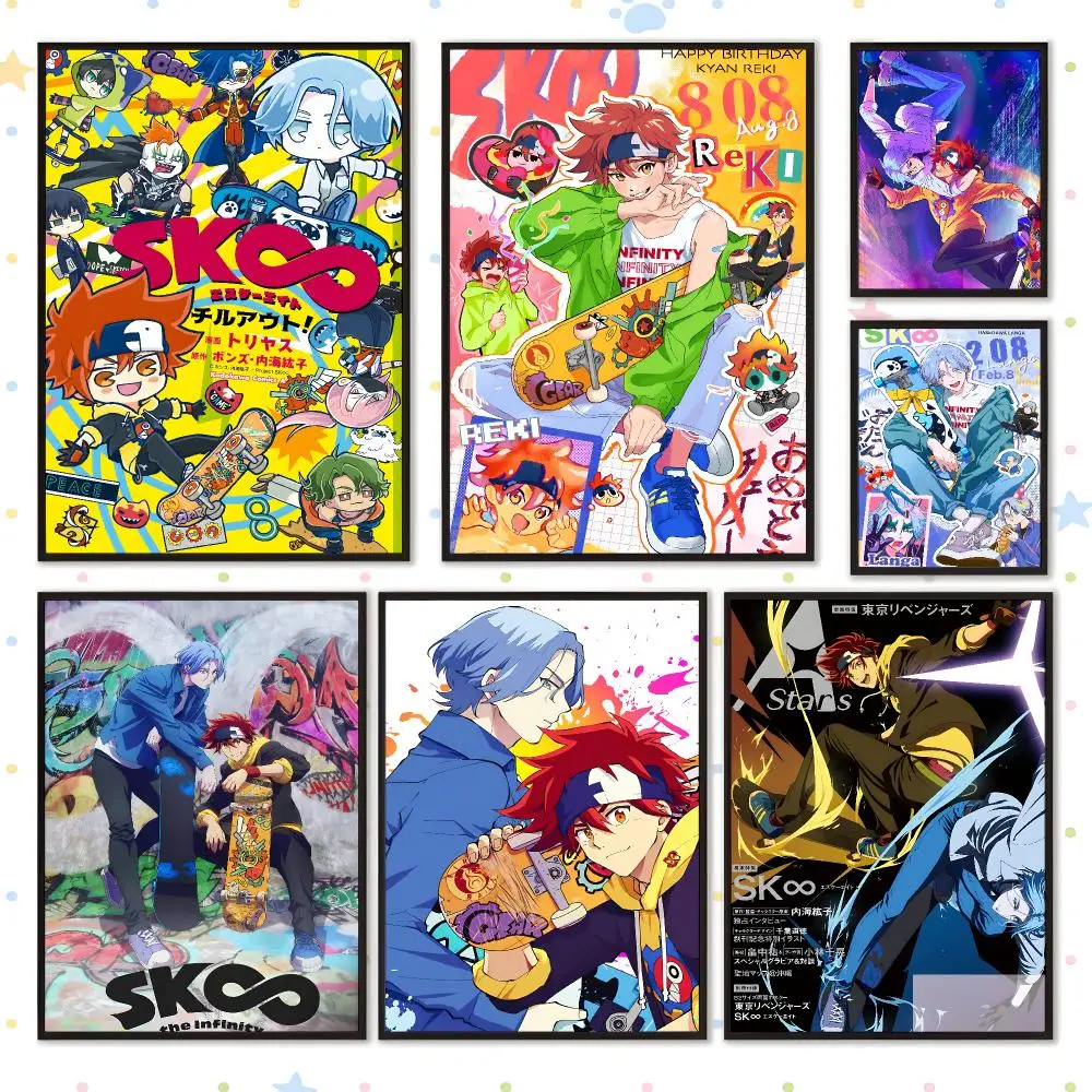 Anime Action Drama SK8 the Infinity Poster HD Waterproof PP Self Adhesive Aesthetic Bedroom Dorm Gaming Room Home Decor Gift