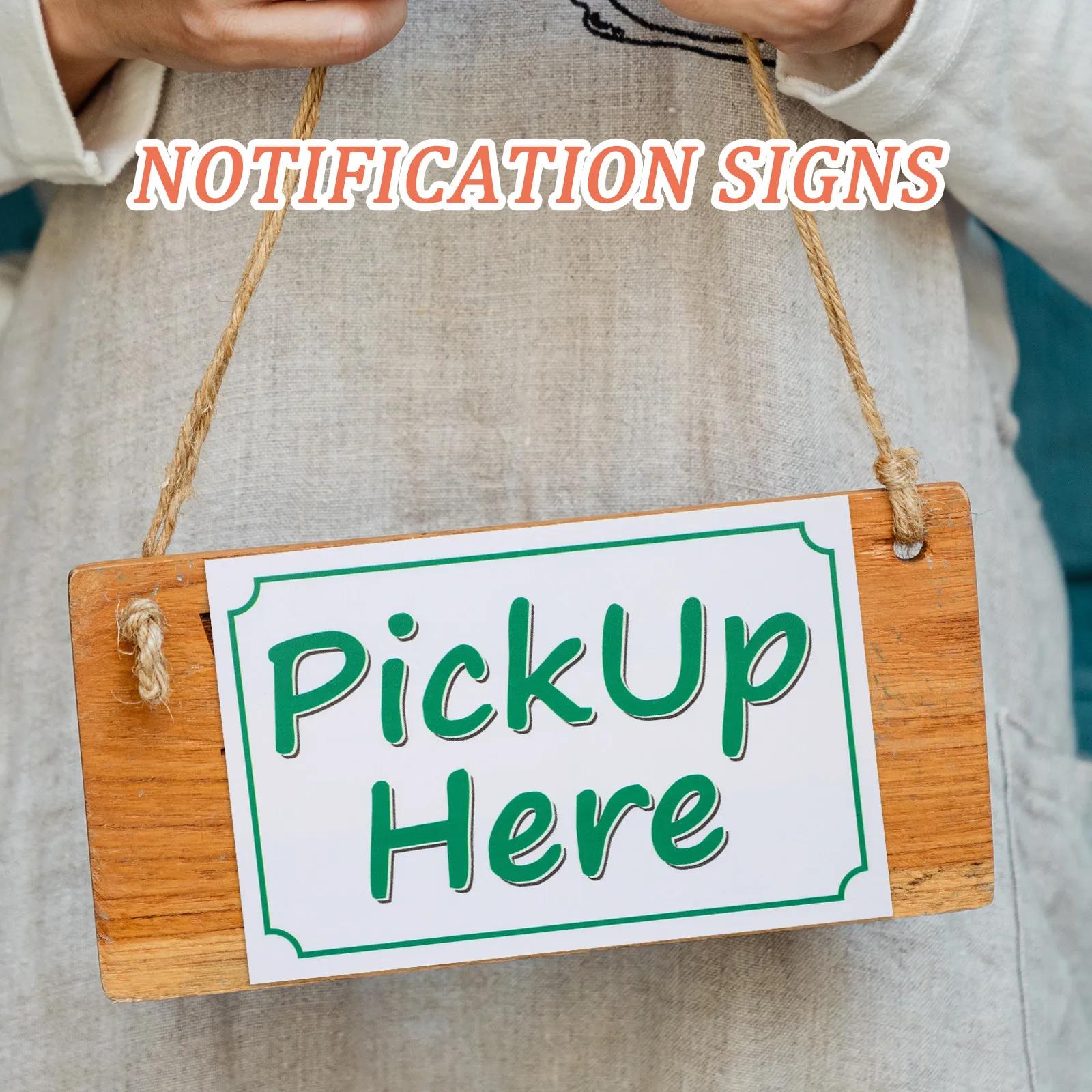 Large PVC Notification Sticker Set – “Pick Up Here” Notice Decal for Retail Store, Office & Business