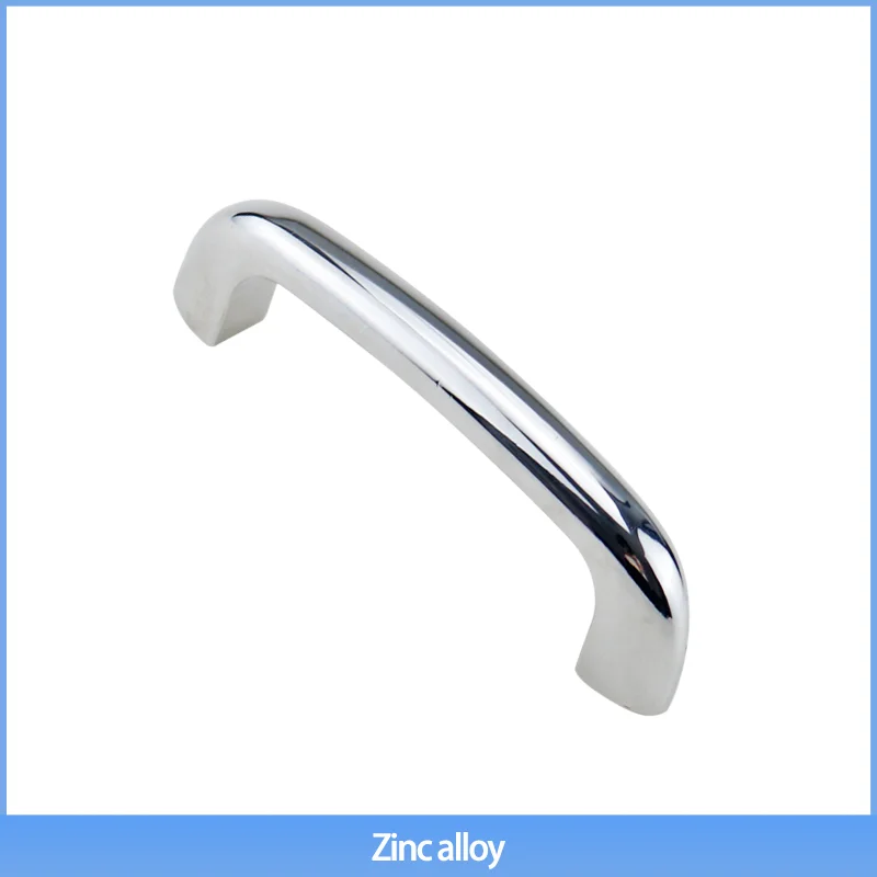 Zinc Alloy Bright Chrome Handle Suitable for Industrial Electrical Furniture and Household Rubber Wood Handles