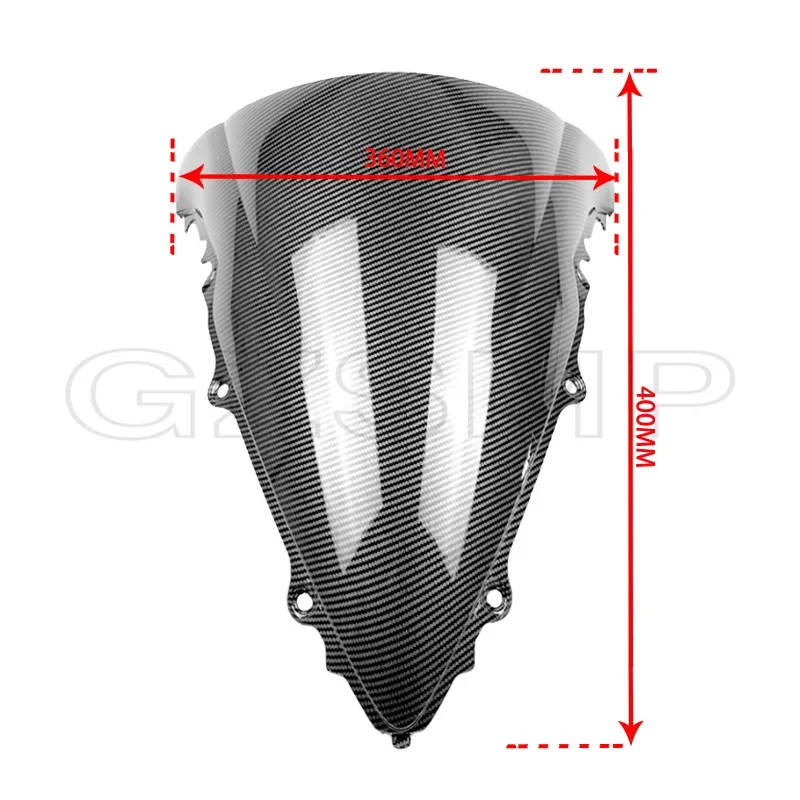 Motorcycle Windshield WindScreen Carbon fiber pattern fit For Yamaha YZF-R6 YZF600R 2003 2004 2005 /R6S 2006-2009  07 08