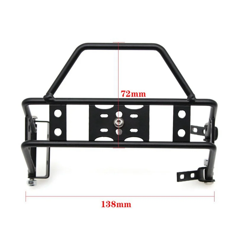 ABKQ-For Wrangler Trx4 Defender Scx10 90046 90047 Simulation Climbing Car Stinger Metal Rear Bumper Spare Tire Frame