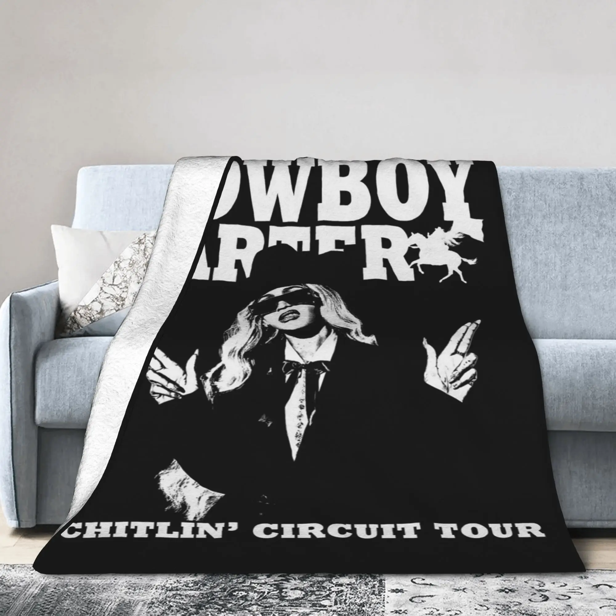 Beyonces Cowboy Carter Chitlin Circuit Tour Blankets Flannel Summer   Soft Throw Blankets for Sofa Office Bedspreads