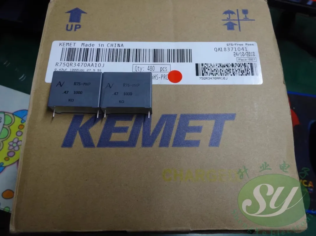 

5PCS AV R75 0.47uf/1000V 470nf u47 474 New film capacitor 28MM