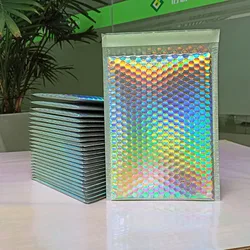 5Pcs Laser Self-adhesive Bubble Mailer Waterproof Shockproof Bubble Envelope for Express Shipping Packaging Express Packing Bag