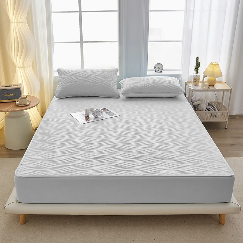 Waterproof Mattress Cover Single/Queen/King Size Mattress Protector Waterproof Simple Style Plain Quilted Bed Covers 침대커버