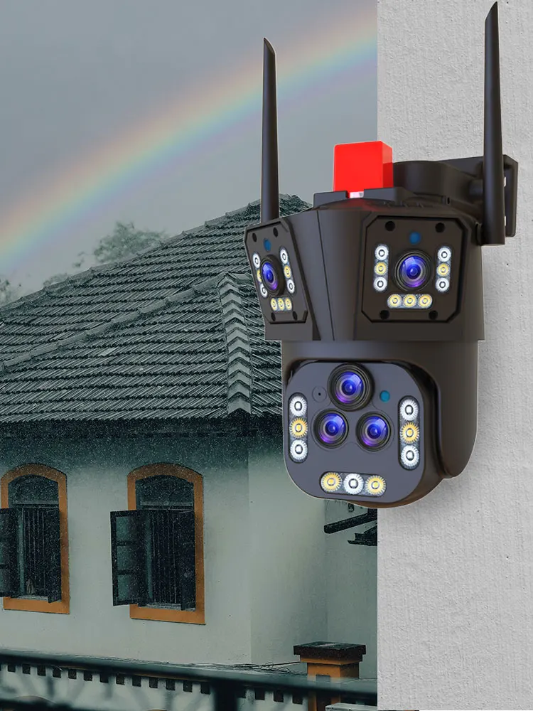 Slimme Wifi Bewakingscamera 20mp Multi Lens Camera 20x Zoom Ptz Smart Home Ai Human Tracking 360 Draadloze Outdoor Cctv Camera - afbeelding 2