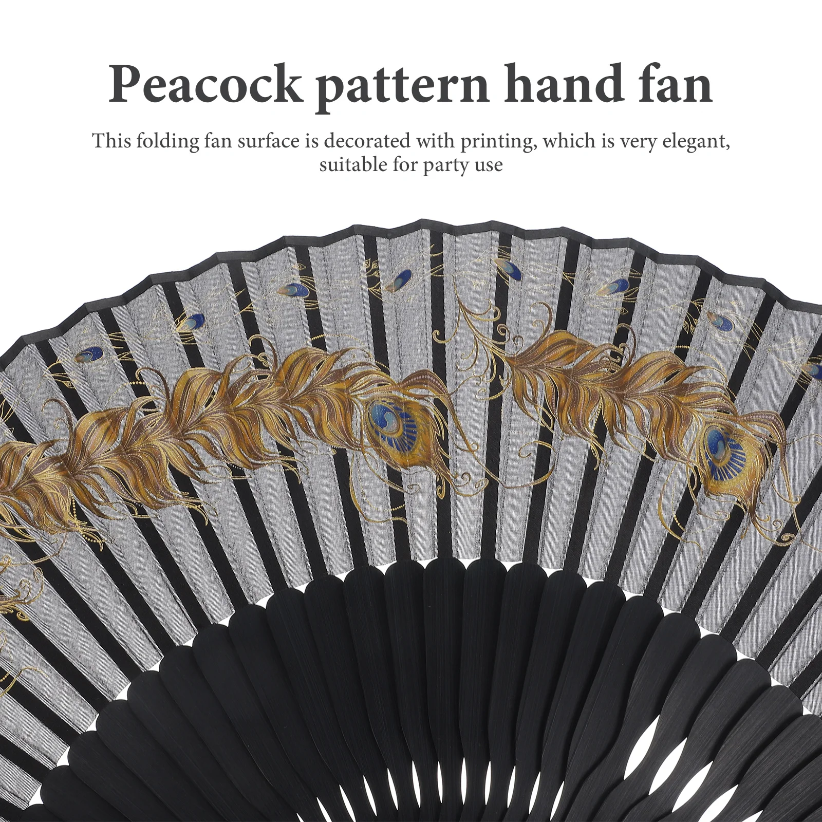 ヴィンテージ折りたたみ孔雀羽根パターンハンド女性用折りたたみ式ダンス小道具夏旅行アクセサリー和風竹