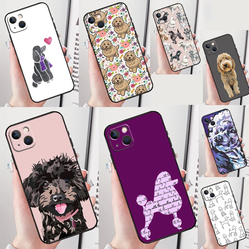 Чехол для телефона с изображением собаки-пуделя для iPhone 16 Pro Max 12 13 Mini 11 14 15 Pro Max XR 16 15 Plus 16e Cover Shell Чехол для телефона с изображением собаки-пуделя для iPhone 16 Pro Max 12 13 Mini 11 14 15 Pro Max XR 16 15 Plus 16e Cover Shell