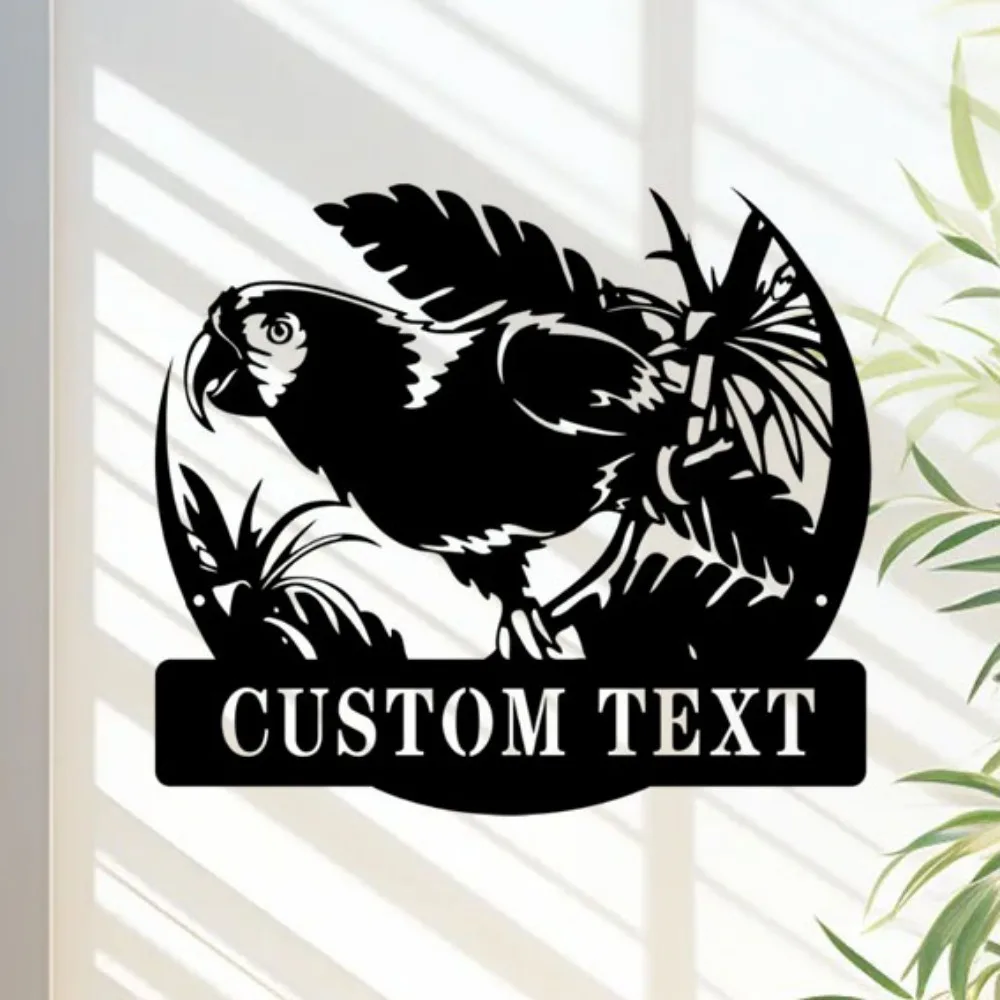 

Custom - made Vintage Metal Exotic Bird Wall Decor All - purpose Outdoor Greeting Sign for Patio Pool Home Simple Wall Mount