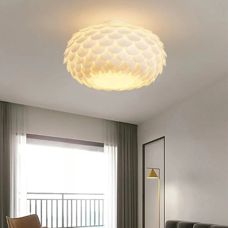 Modern French Chandelier Ceiling Light Luxury 2024 New Living Room 3 Color Change Bedroom Dining Room Cream Wind Light Fixture