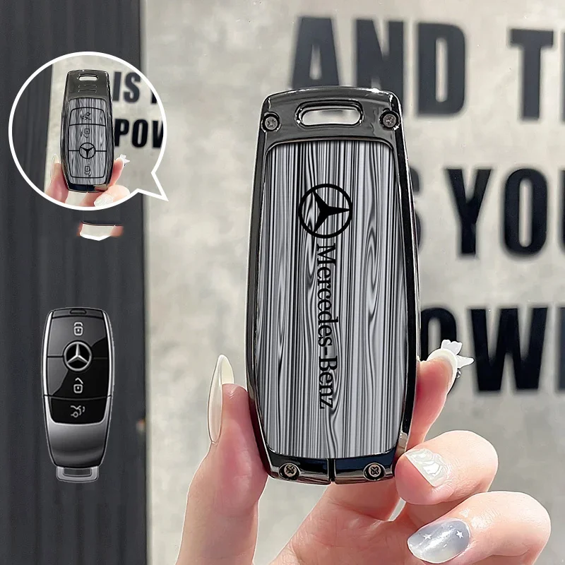 Key Bag Keychain Metal Car Key Case Cover for Mercedes Benz A C E S G Class GLC CLE CLA W177 W205 W213 W222 X167 AMG Accessories