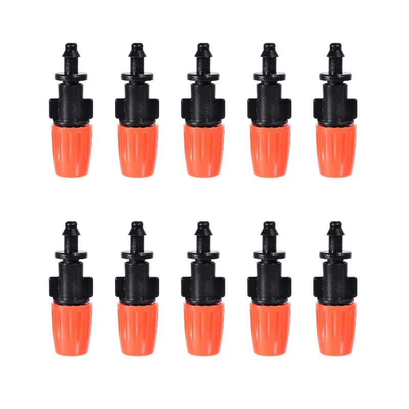 

12Pcs Adjustable Atomizing Nozzle Drippers 1/4" Barb Mist Sprinkler Garden Drip Irrigation Watering System Fittings