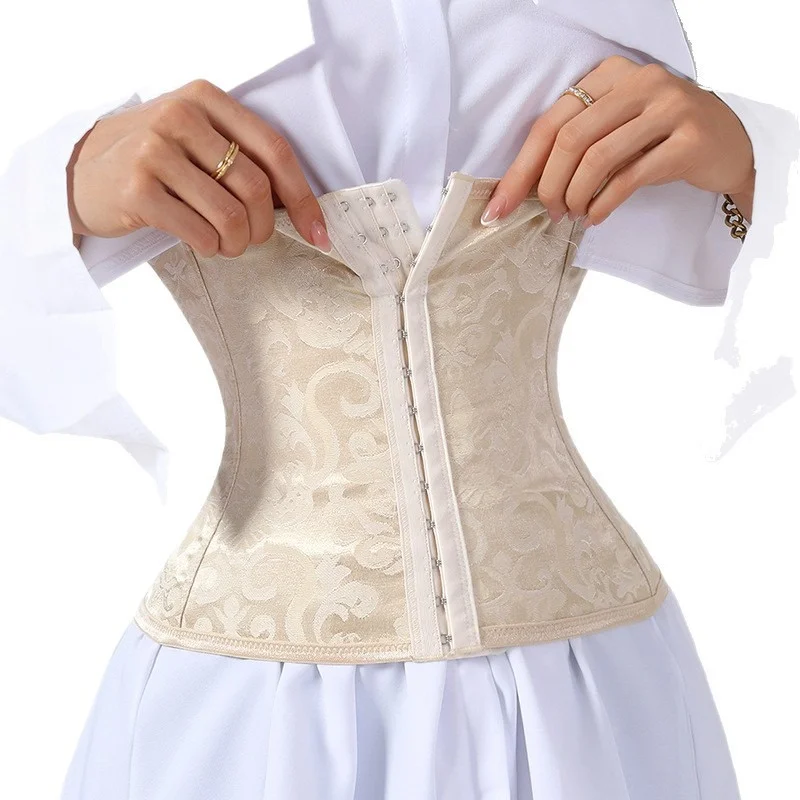 

GUUDIA 6-костный корсет на талии со шнуровкой, ремни с завязками на талии, бюстье с широкой талией для платья, сетчатое корректирующее белье на шнуровке с косточками