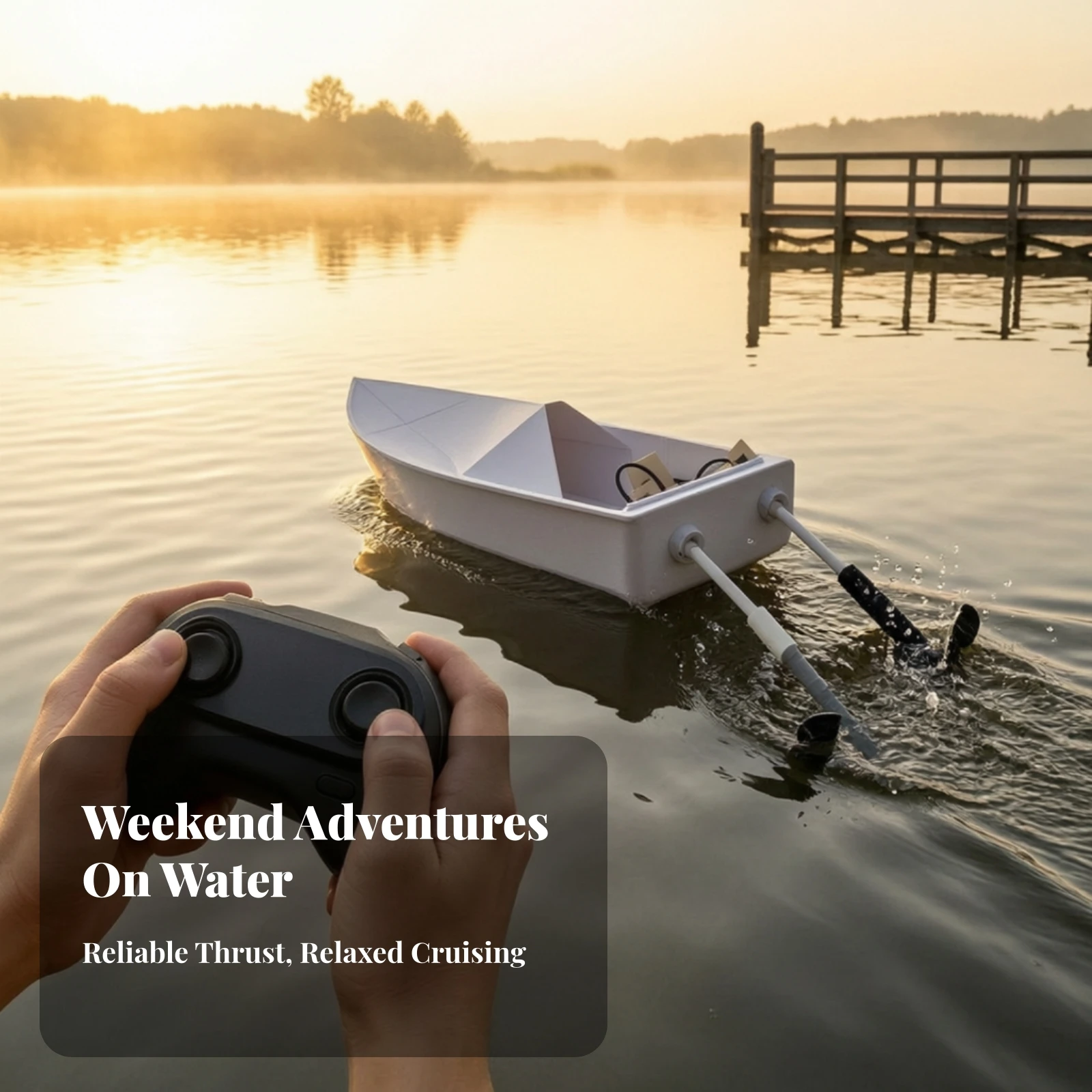 DIY Paper Boat Model Kit with Wireless Remote Controller Motorized Propulsion for Pool Pond Play Easy Build