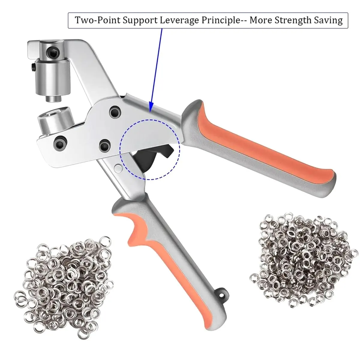 

(WSFS) Набор инструментов для установки люверсов: ручные клещи-дыроколы, портативный ручной пресс для люверсов, ручной дырокол с насадками Gold100 и Silver100 для установки люверсов