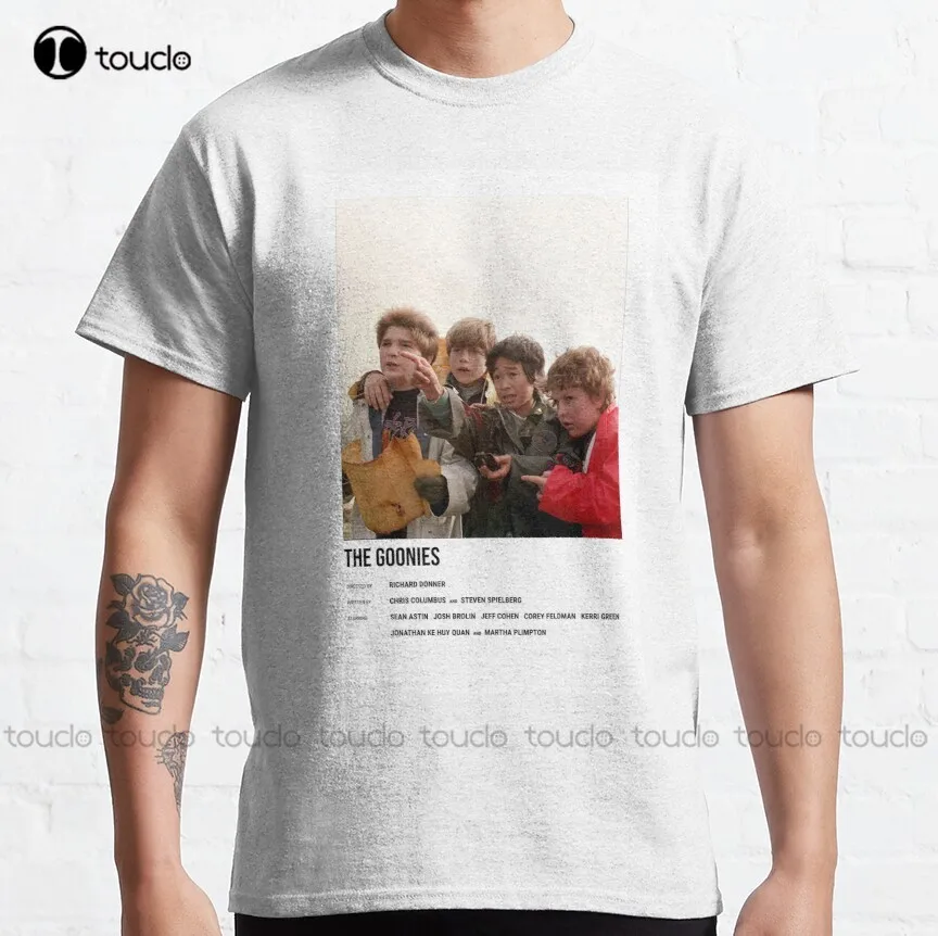 The Goonies Movie Cover Classic T-Shirt Men White Tshirt Harajuku Streetwear Breathable Cotton Custom Aldult Teen Unisex Xs-5Xl