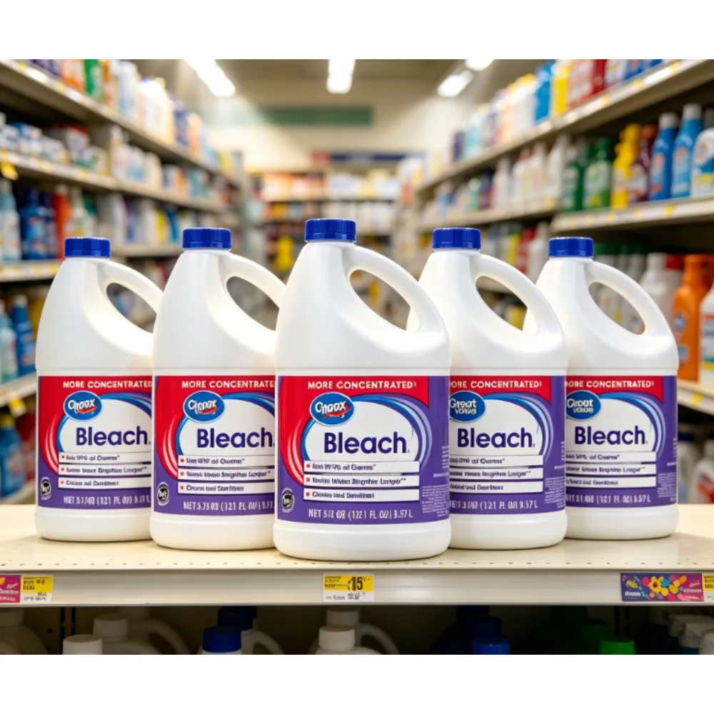 Concentrated Liquid Bleach for Laundry and Household Cleaning Large 121 Fl Oz Bulk Refill