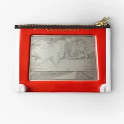 Double Tornado Etch A Sketch  Zipper Pouches Pocket Key Panties Cosmetic Pure Socks Storage Small Bag Men Wallet Underwear Money