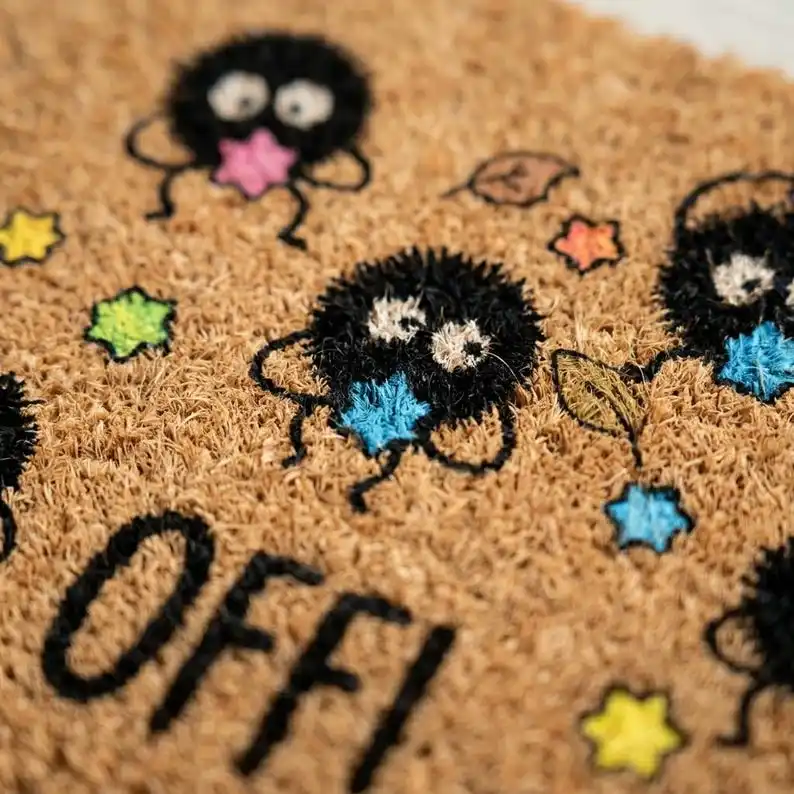 Shoes off Welcome Mat Anti-abrasion Non-slip Doormat Custom Text Pattern Funny Cozy Mats For Door Floor Entryway Decor Coir Rugs