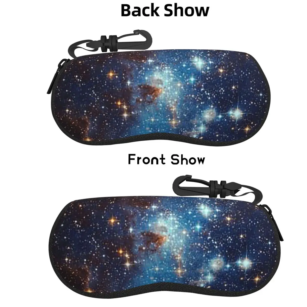 

Blue Nebula Stars Space Shell Glasses Case Protective Sunglasses Box Women Men Soft Eyeglass Bag Pouch