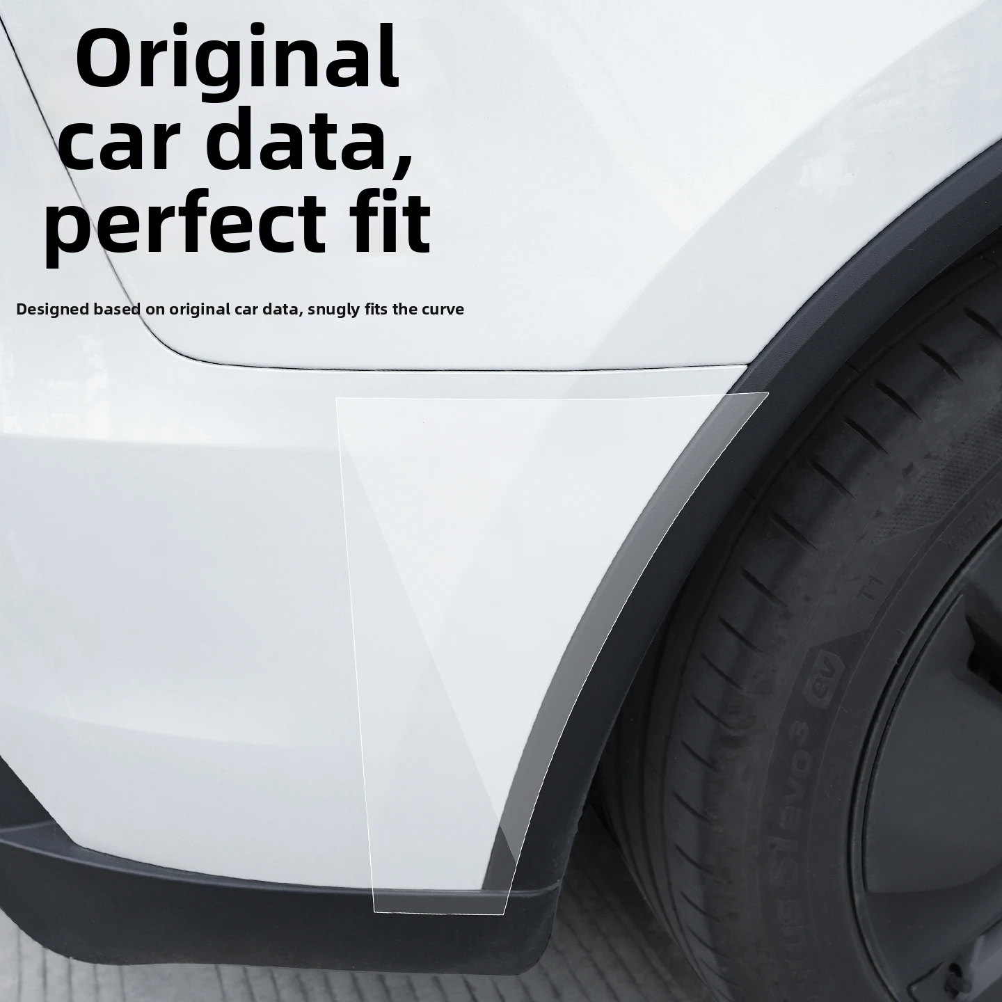 Suitable for Tesla 6-seater Model YL/Model Y Juniper Body Rear Bumper Film, Rear Wheel Side Film, TPU Paint Splash Proof Film