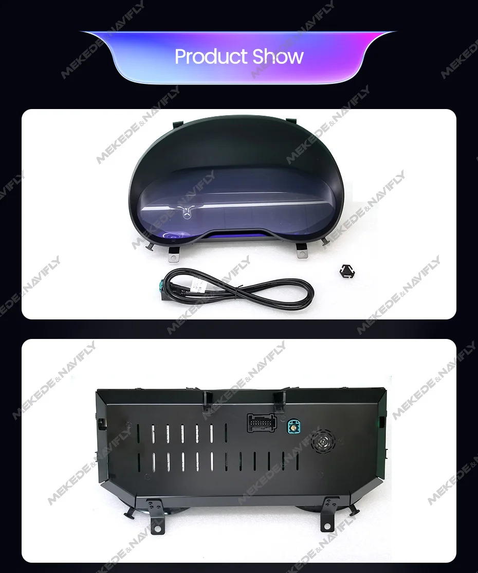 MEKEDE LINUX نظام 4core عداد السرعة الرقمي العنقودية LCD لوحة القيادة 12.3 بوصة لبنز CLA GLA 2013 - 2019