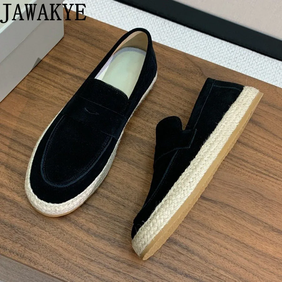 JAWAKYE Couple Shoes Male Casual Business Loafers Luxury Brand Moccasins Slip On Lazy Shoes Leather Oxfords Men\'s Driving Shoes