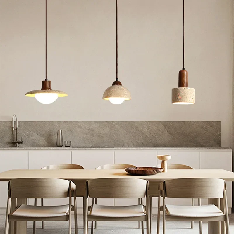 

Stone Pendant Lamp Bedside Small Hanging Light Designer Led Lighting for Bedroom Dining Room Lustre Decor