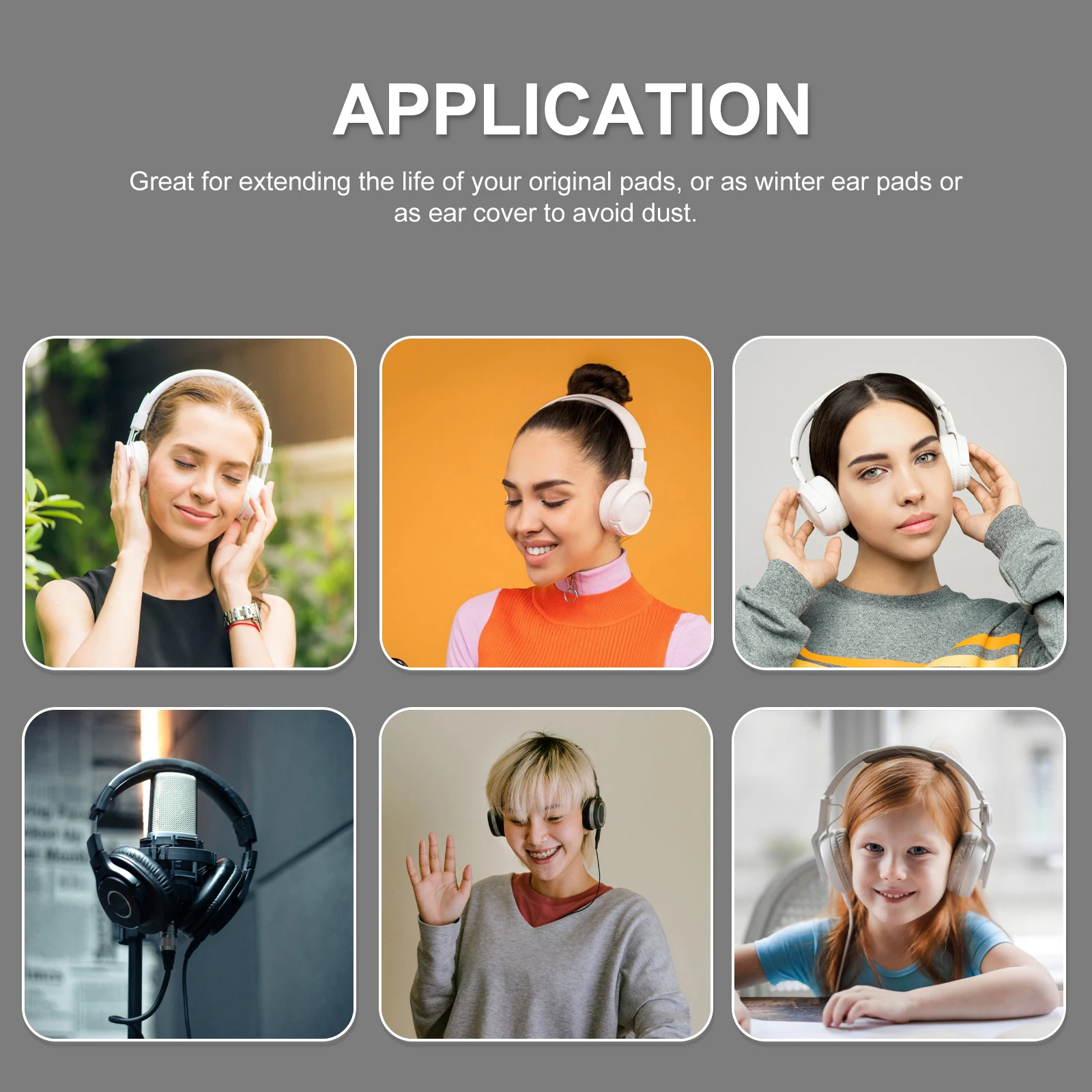 

Headphone Cotton Comfortable Sweat Absorbent Pads Replacement Earphone Sponge Protective Headset Covers Accessories