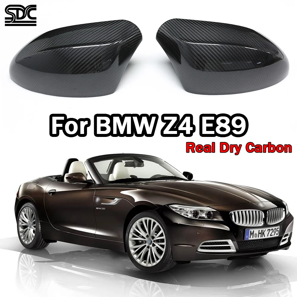 

Настоящие сухие зеркальные колпачки из углеродного волокна для BMW Z4 E89 2009-2016, чехлы на боковые зеркала из настоящего углеродного волокна