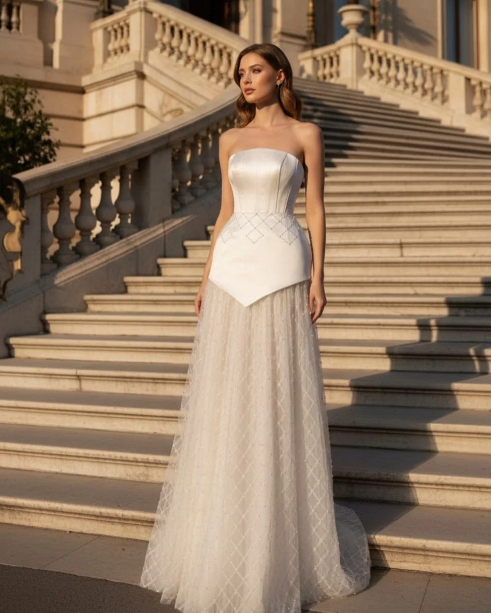 Customized Exquisite Women Charmeuse Sequined Straight Evening Dresses Fashion Strapless Sleeveless Floor Lenght Prom Dresses