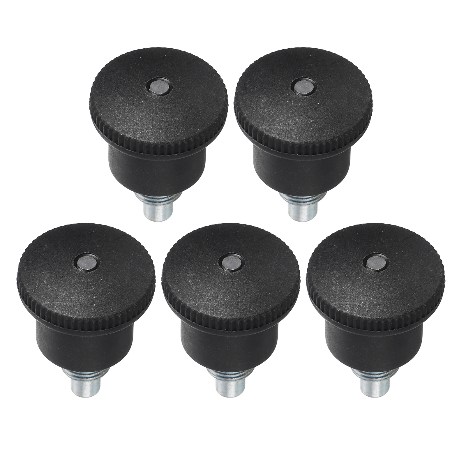 Uxcell 5Pcs Pull Pin Spring Knob Replacement Parts, M10 Adjustment Fitness Pull Pin Knob for Home Fitness Exercise Bike Black