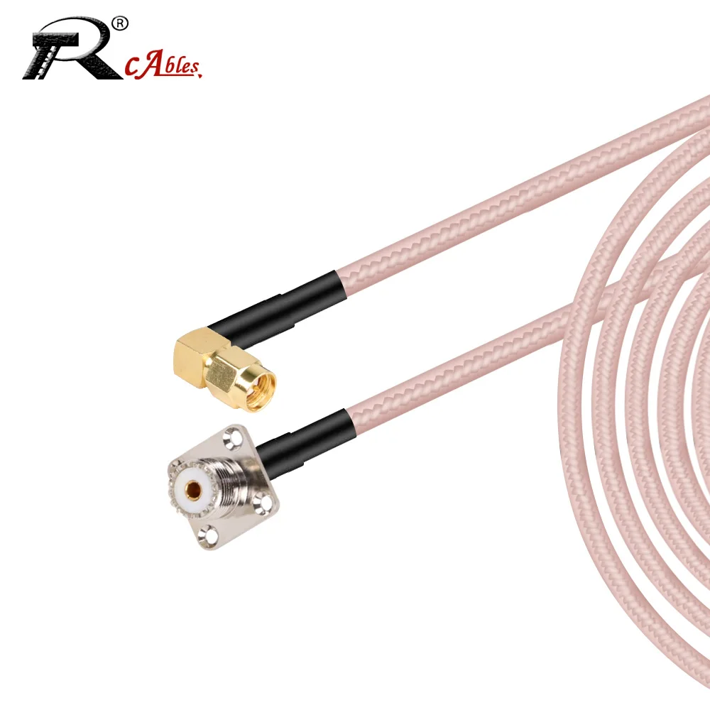 

SMA Male 90 to UHF Plane Female Adapter RG316 Pigtail RF Coaxial Antenna Extension Cable for CB Radio Ham Radio FM Transmitter